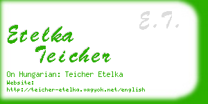 etelka teicher business card